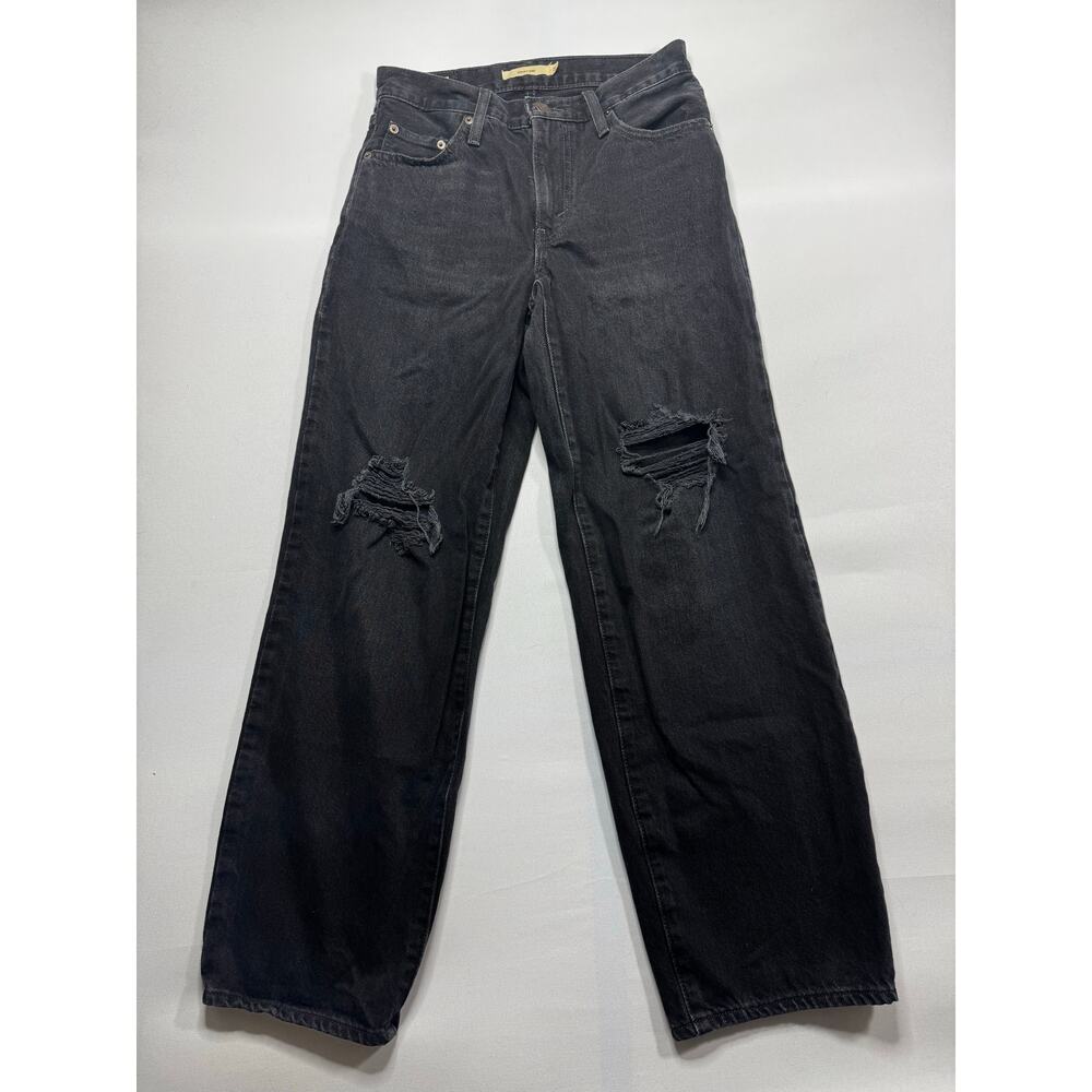 Levi's Women's Baggy Dad Distressed Black  Jeans‎ - Size 25x30 (28x29)*